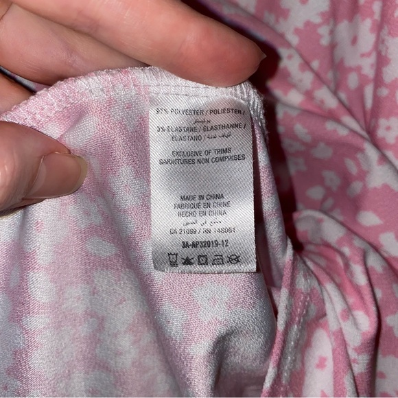 Ardene Pink Floral V-Neck Mini Dress - Picture 7 of 10